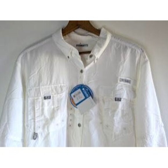Columbia Shirt Women's Size 3X PFG Bahama Button Front Vented Omni Shade NEW - Picture 4 of 9